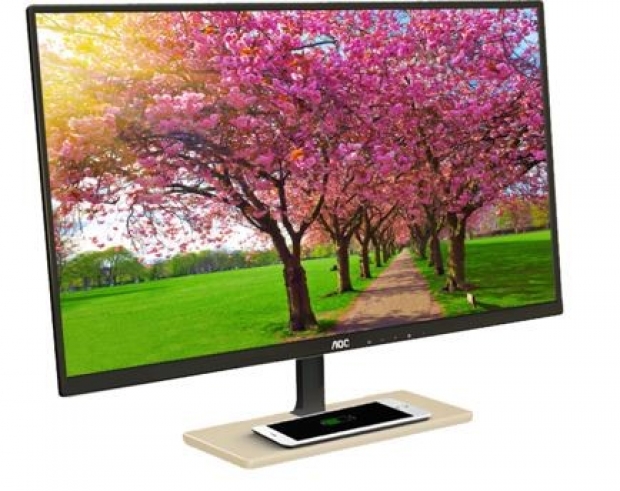 AOC Launches New P2779VC PLS Monitor Equipped With Qi Wireless Charging Base at $250