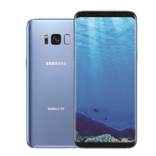 Galaxy S8 in coral blue