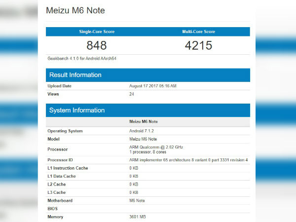 Meizu M6 Note Features