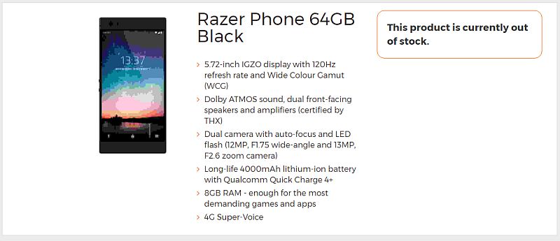 Razer Smartphone Features